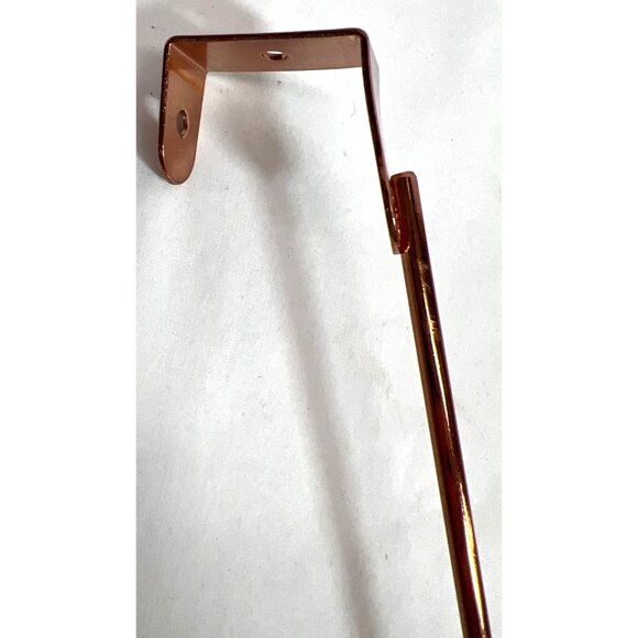 Metal Over-The-Door Dual Hook Hanger With Elegant Rose Gold Finish 17.25'' - Picture 4 of 4